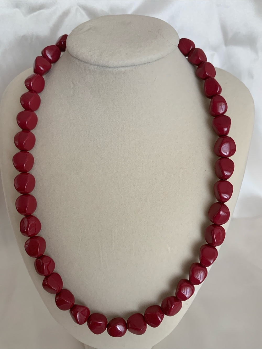 Vintage Trifari Classic Elegant Red Beaded Necklace - Classic Women's Jewelry